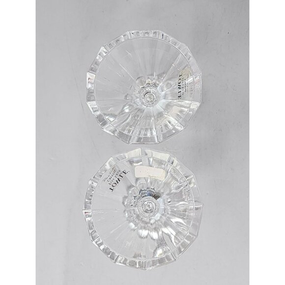 Vintage Towle Pair‎ Of Fine Lead Crystal Taper Candle Holders Elegant Design - Picture 4 of 6